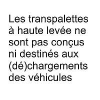 Transpalettes à haute-levée acier/anti-corrosion > Modèles à levage manuel