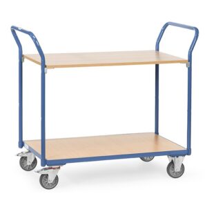 Chariot de magasin à plateaux sans rebord 1600