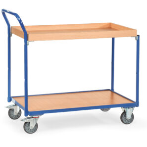 Chariot à étagéres avec rebord 300kg 3740