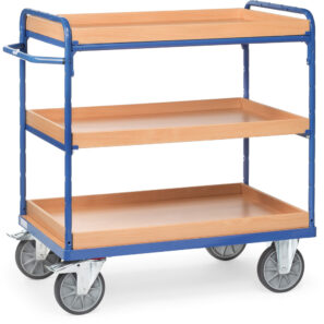 chariot 3-4 plateaux sup avec rebords 8121