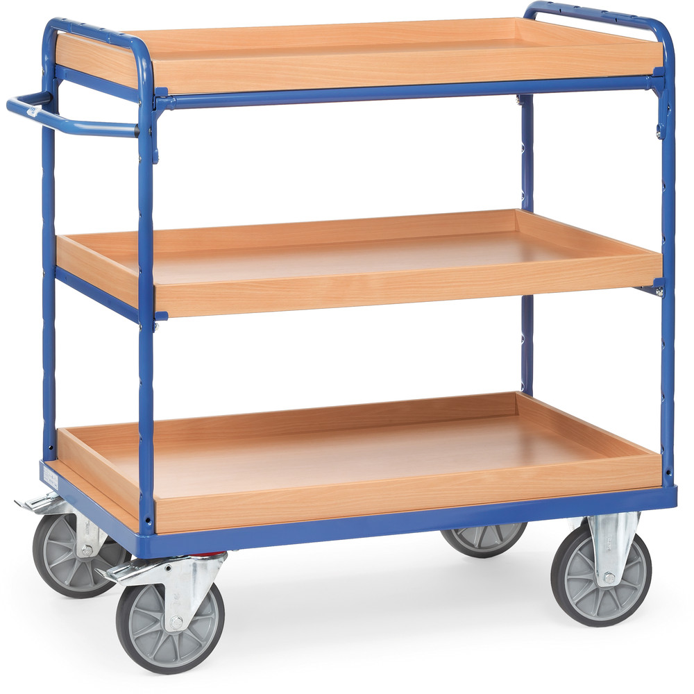chariot 3-4 plateaux sup avec rebords 8122
