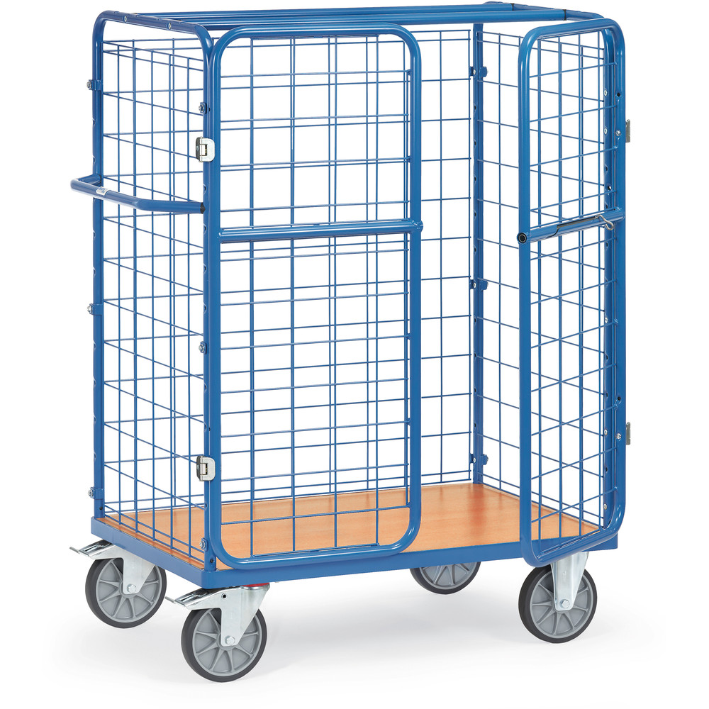 Chariots pour colis avec treillis et portes battantes 8481-3