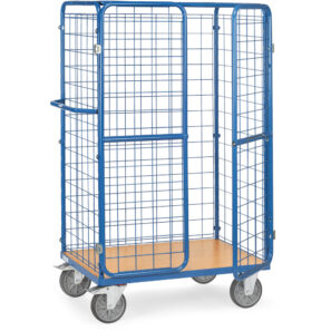Chariots pour colis avec treillis et portes battantes et toit 8581-3D