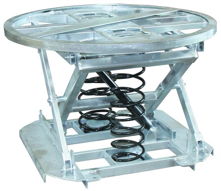 Table élévatrice manuelle mobile à ressort en acier Galvanisé