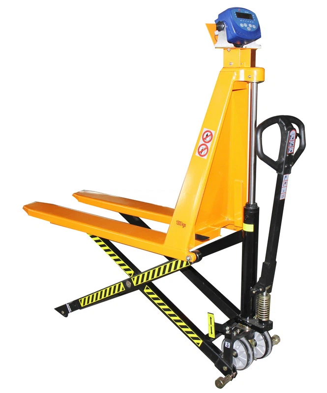 transpalette haute levée manuel peseur acier peint - NUHBW1056M