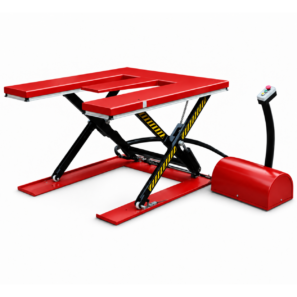 Tables élévatrices fixes extra-plates avec plateau forme E