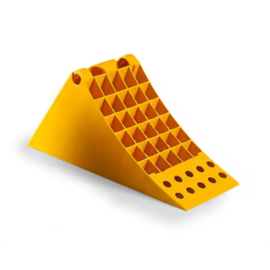 Cale de roue plastique jaune