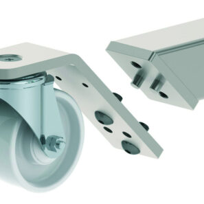 Jeu de 2 roulettes pivotantes (100mm)