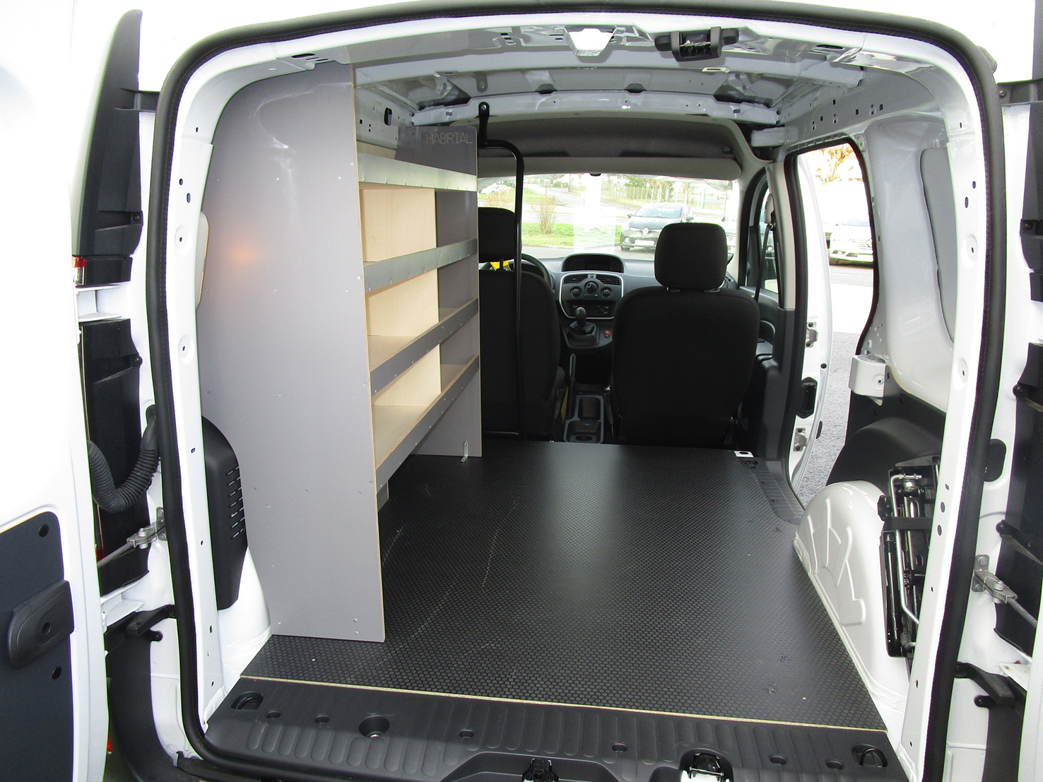 Meuble gauche peuplier gris avec porte latérale - Partner, Berlingo, Combo, Fiorino, Proace city (L1/L2)