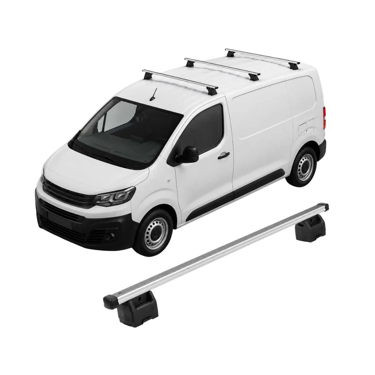 Barres de toit aluminium - Kangoo van, Townstar, Citan (L1/L2)