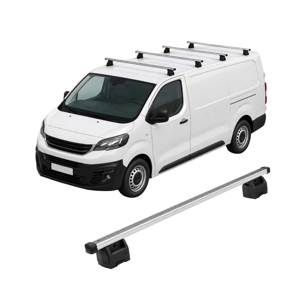 Barres de toit aluminium - Expert, Jumpy, Scudo, Vivaro, Proace (L3)
