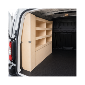 Meuble gauche peuplier naturel avec porte latérale - Partner, Berlingo, Combo, Fiorino, Proace city (L1 L2)