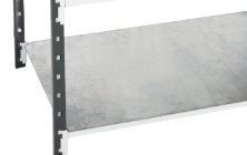 Platelage en tôle galvanisée sur tablette Acti-line